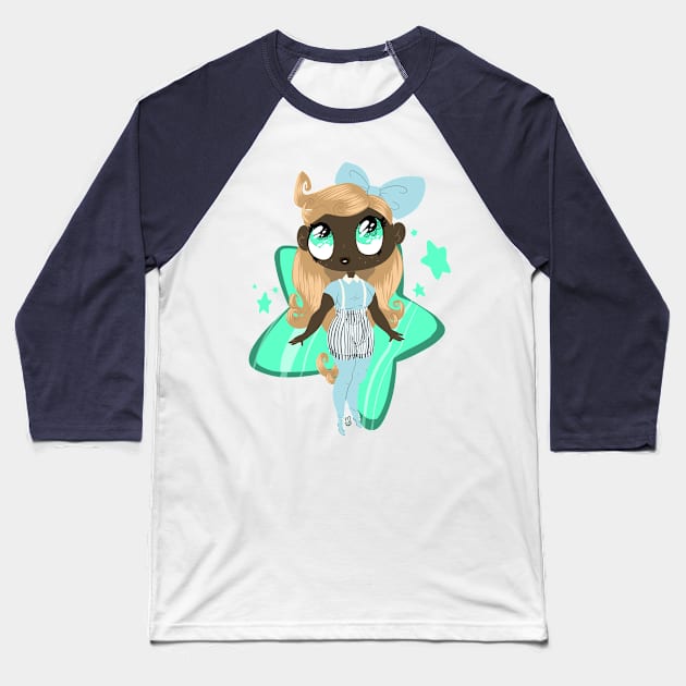 Soft Pastel Chick Baseball T-Shirt by Opekui